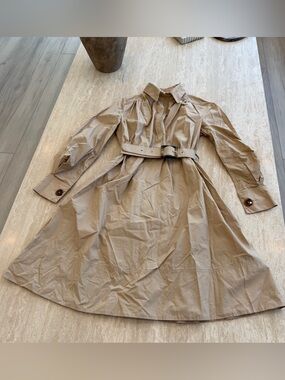 Long Sleeve Collared Zip-Front Midi Dress